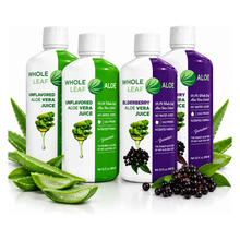 Load image into Gallery viewer, Build Your Own 4-Pack - Whole Leaf Aloe Vera Juice, Mix Unflavored and Elderberry (4 x 32oz)