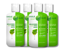 Load image into Gallery viewer, Whole Leaf Aloe Power - Potent Unflavored Aloe Vera Juice with Highest Acemannan, Guaranteed. Patented Formula, No Water Added (32oz).
