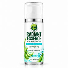 Load image into Gallery viewer, Whole Leaf Aloe Radiant Essence Aloe Moisture Gel in a 3.4 fl oz (100 mL) clear airless pump bottle
