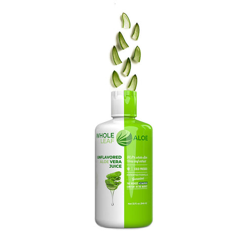 Whole Leaf Aloe Power - Potent Unflavored Aloe Vera Juice with Highest Acemannan, Guaranteed. Patented Formula, Water-Free for Ultimate Purity.